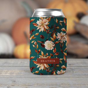 Teal Fall Can Cooler
