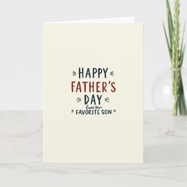 Teal Fathers Day Art Card (Front)