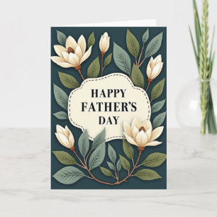 Teal Fathers Day Blossom Card