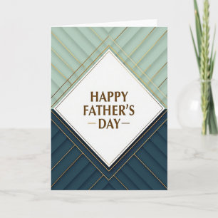 Teal Fathers Day Panel Card
