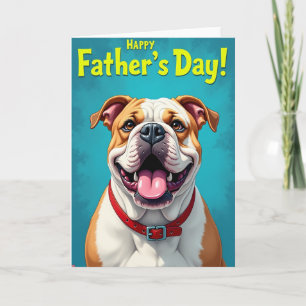 Teal Fathers Day Pup Card