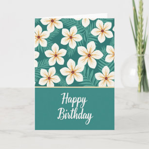 Teal Fern Birthday Card