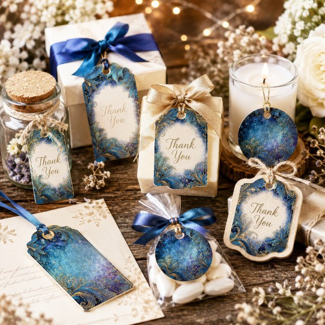 Teal Filigree Celestial Nebula Stardust Tissue Paper (Creator Uploaded)