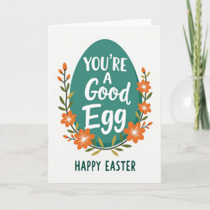 Teal Floral Appreciation Card