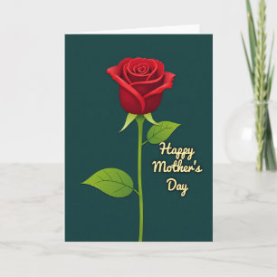 Teal Floral Blossom Card