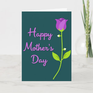 Teal Floral Greeting Card