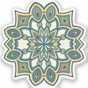 Teal Flower Mandala