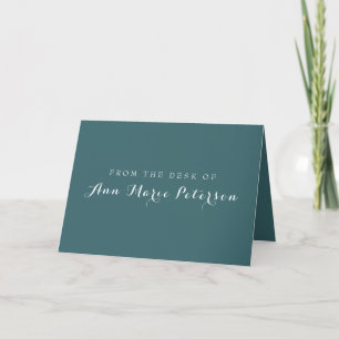 Teal Folded Notecard