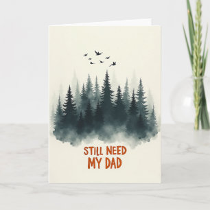 Teal Forest Fathers Day Card