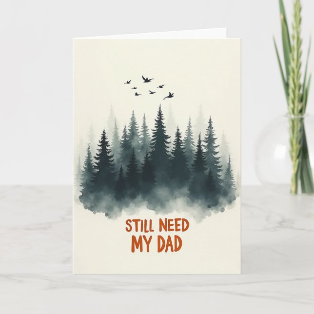 Teal Forest Fathers Day Card (Front)
