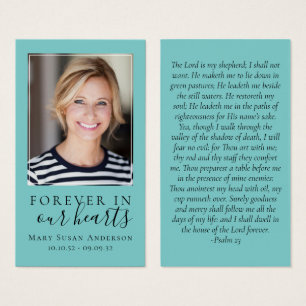 Teal Forever in Our Hearts Memorial Card