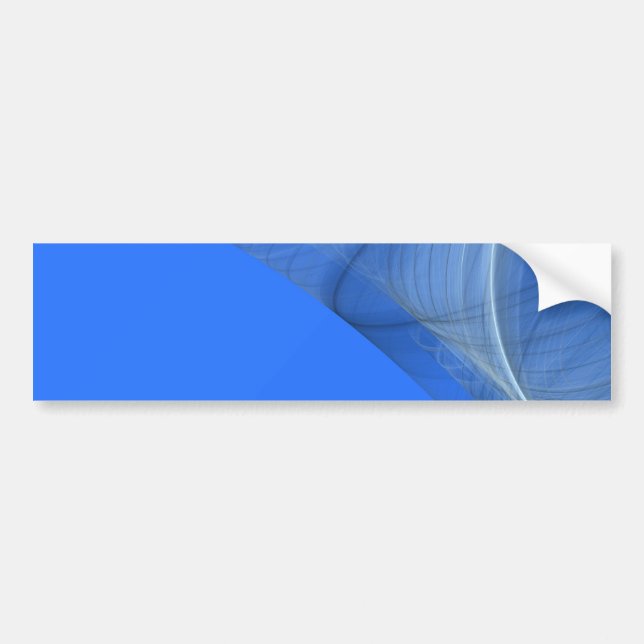 Teal Fractal Background Bumper Sticker (Front)
