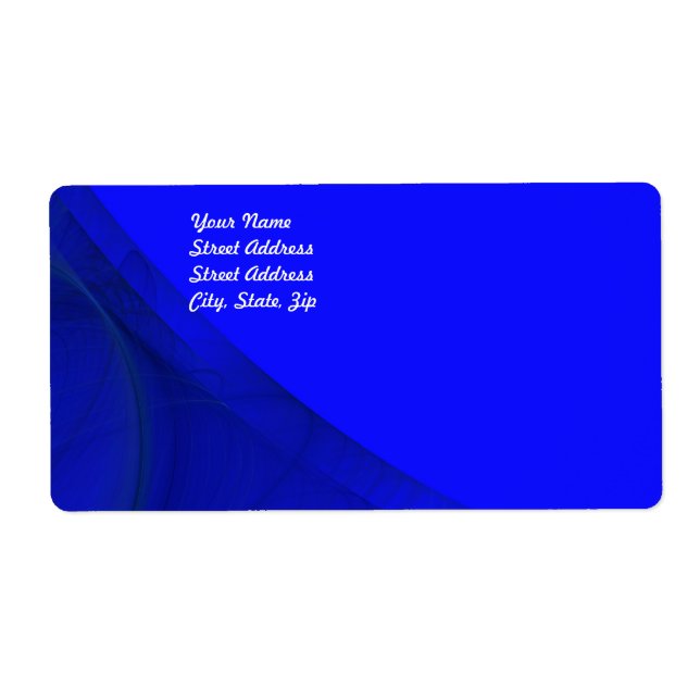 Teal Fractal Background Shipping Label (Front)