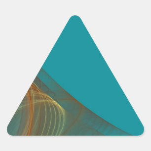 Teal Fractal BackgroundTriangle Sticker
