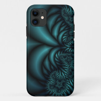 Teal Fractal iphone case