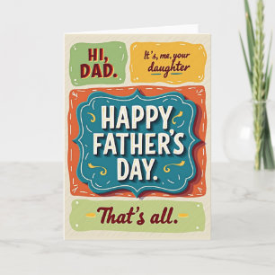Teal Frame Fathers Day Card