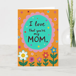 Teal Frame Moms Love Card