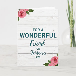 Teal Friend Mothers Day Card
