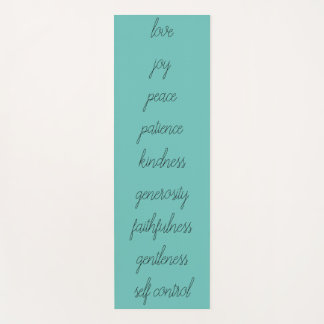 Teal Fruit of the Spirit  Yoga Mat