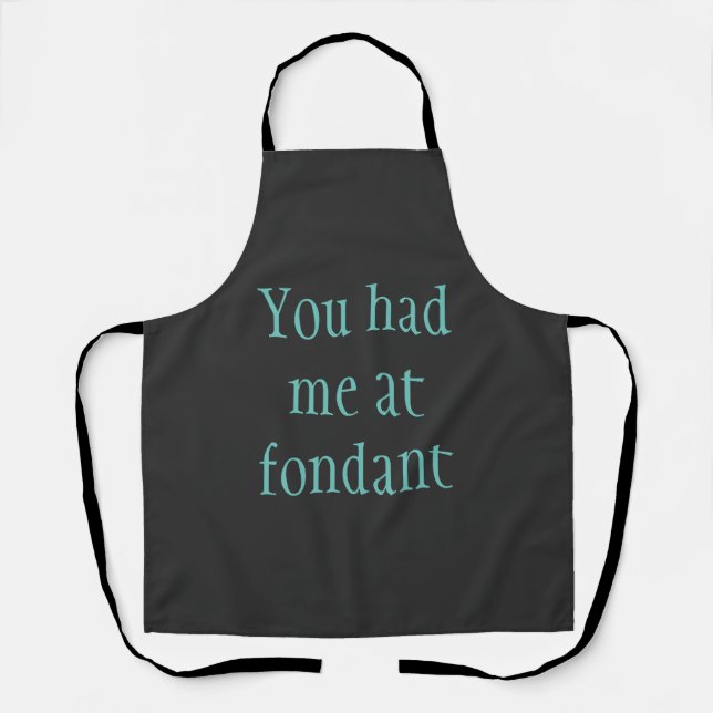 Teal Fun Quirky Loves Fondant Women’s  Apron (Front)