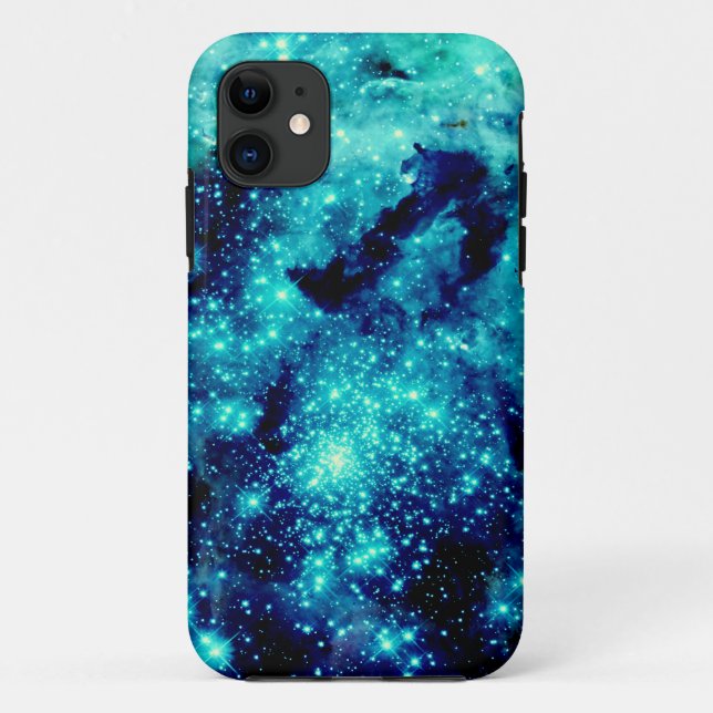 Teal Galaxy Case-Mate iPhone Case (Back)