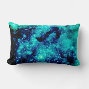 Teal Galaxy Lumbar Cushion