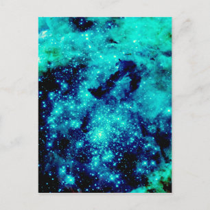 Teal Galaxy Postcard