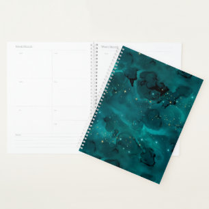 Teal Galaxy Series Design 2 Planner