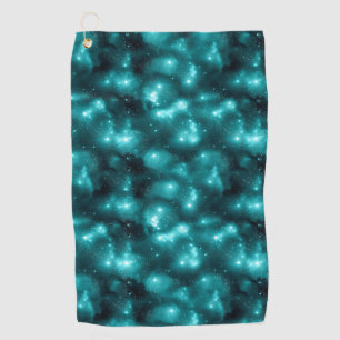 Teal Galaxy Series Design 3 Golf Towel