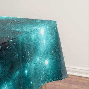 Teal Galaxy Series Design 3 Tablecloth