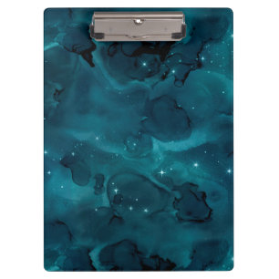 Teal Galaxy Series Design 5 Clipboard