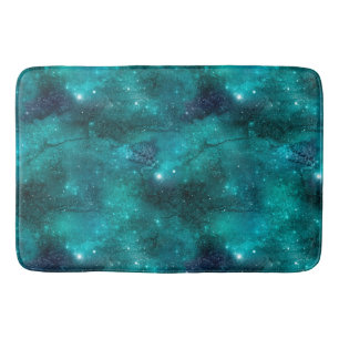 Teal Galaxy Series Design 8 Bath Mat