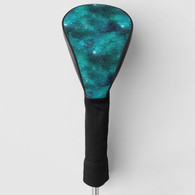 Teal Galaxy Series Design 8  Golf Head Cover (Front)