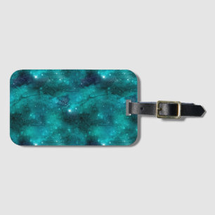 Teal Galaxy Series Design 8 Luggage Tag