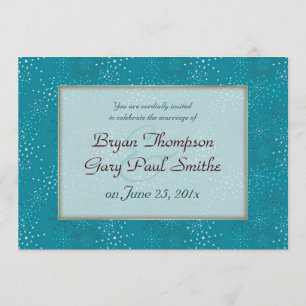 Teal Galaxy WEDDING invitation