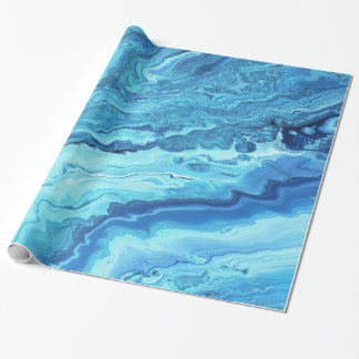 Teal Geode Wrapping Paper