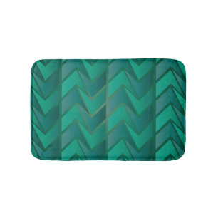 Teal Geometric Bath Mat