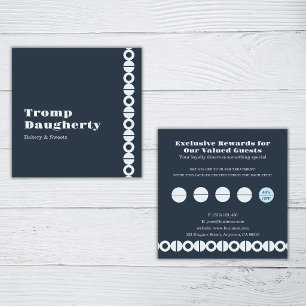 Teal Geometric Loyalty Punch Card