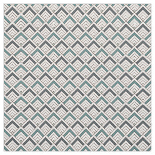 Teal Geometric Pattern Fabric