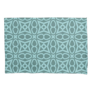 Teal Geometric Pattern Pillow Case