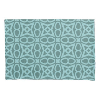 Teal Geometric Pattern Pillow Case