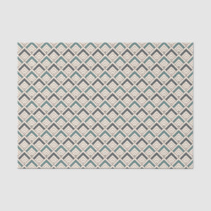 Teal Geometric Pattern Tissue Paper
