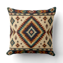 Teal Geometric Textile Pattern – Bold Boho Diamond
