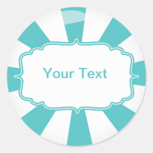 Teal Giant lollipop candy Buffet label