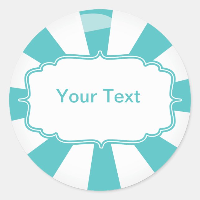 Teal Giant lollipop candy Buffet label (Front)