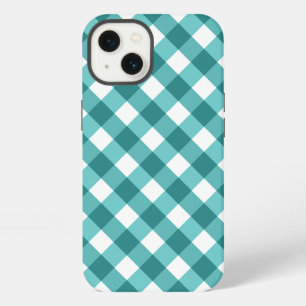 Teal gingham Case-Mate iPhone case