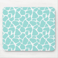 Teal Giraffe Print Mousepad