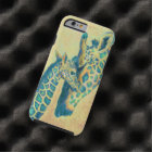 teal giraffes iphone case