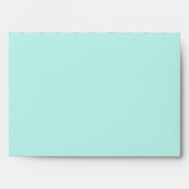 Teal Girl Christening Envelopes (Front)