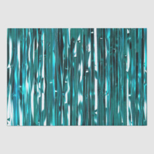 Teal Glam Stripes Tissue Paper